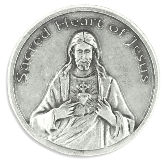  Sacred Heart of Jesus Pocket Token   (Minimum quantity purchase is 1)