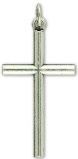 Simple Cross - 1.5" Silver Oxidized, Made In Italy *   (Minimum quantity purchase is 3)