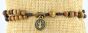 St Benedict Rosary Bracelet with Brown Wood Beads   (Minimum quantity purchase is 1)