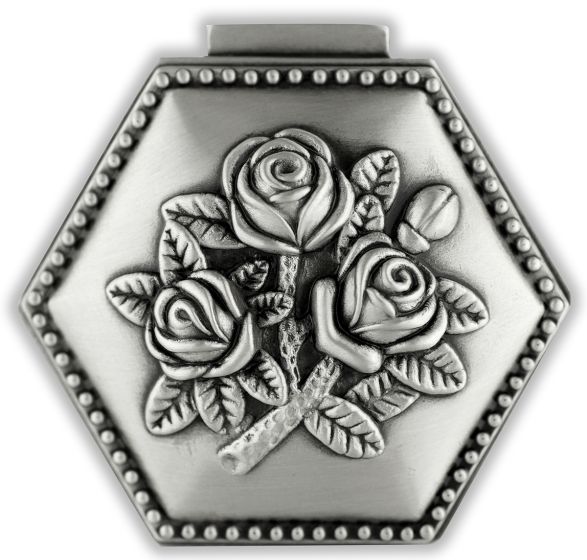  Metal Rosary Box with Floral Relief   (Minimum quantity purchase is 1)  
