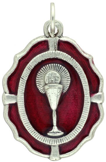   Large Red Enamel Medal - Chalice (Minimum quantity purchase is 1)