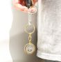 Miraculous Medal Key Chain - 3 1/4" Two Tone Round, Made in Italy * (Minimum quantity purchase is 1)