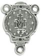 Miraculous Medal Blue Enamel Rosary Center - 3/4" Silver Oxidized, Made in Italy * (Minimum quantity purchase is 2)