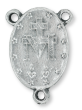Miraculous Medal Rosary Center - 3/4" Antique Silver Finish, Made in Italy - Read Description  (Minimum quantity purchase is 2)