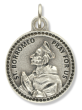 St Charles Borromeo (Dieting, Obesity) Round Medal - 7/8", Silver Ox  * (Minimum quantity purchase is 3)