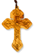 Pardon Crucifix Catholic Indulgence Olivewood Crucifix Pendant with Cord - 2 1/4" (Latin)  