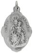 Sacred Heart of Jesus / Virgin of Mt Carmel Medal - Unique Oval Shape - 1 inch    (Minimum quantity purchase is 3)