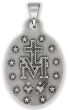 Our Lady of the Miraculous Medal, Antique Silver - 7/8"  (Minimum quantity purchase is 2)