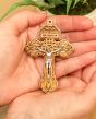 Pardon Crucifix Pendant - 3 3/4" Olivewood, Made in Italy  *  (Minimum quantity purchase is 1)  