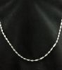 Delicate Silver Oxidized Metal Twist Necklace - 17"