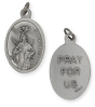  St Lawrence / Pray For Us Medal - Italian Silver OX 1 inch  (Minimum quantity purchase is 2)