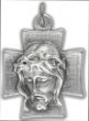 Image of Jesus' Face on a Cross Medal - 1 1/8" (Minimum quantity purchase is 2)