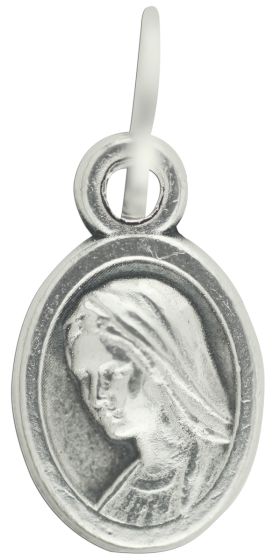 Our Lady of Medjugorje / Divine Mercy Jesus Medal 9/16 inch  (Minimum quantity purchase is 3)