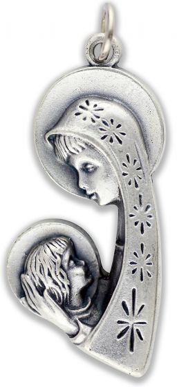   Blessed Mother and Child Jesus - 1 5/8"   (Minimum quantity purchase is 5)