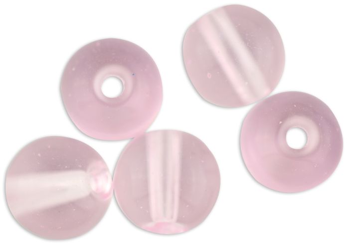  Pink Glass Beads, 8 mm round - 60 beads   (Minimum quantity purchase is 1)