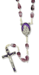 Holy Family Rosary (Purple 9mm Marbled Glass Beads) – Made in Italy *  (Minimum quantity purchase is 1)
