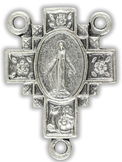  4-Way Miraculous Medal Center Piece - 7/8"    (Minimum quantity purchase is 3)