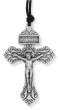 Pardon Indulgence Crucifix Pendant with Black Cord - 2 1/4" 