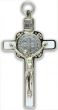   St Benedict Crucifix Pendant White Enamel Posts,  - 3"   