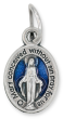  Small Miraculous Medal with Blue Enamel in English - 1/2 inch   (Minimum quantity purchase is 3)