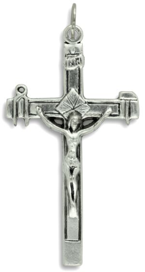 La Salette Crucifix – 1 7/8" Silver Oxidized, Made in Italy  (Minimum quantity purchase is 1)