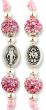  Miraculous Medal Bracelet on Pink Cord   