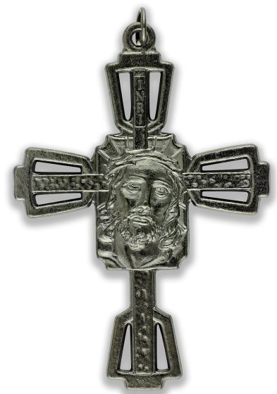    Large Ecce Homo, Behold the Man, Crucifix, Gun Metal - 2 1/2"   (Minimum quantity purchase is 1)