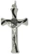   Contemporary St Benedict Crucifix Pendant with Black Enamel - 3 1/8"   