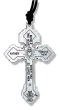 Pardon Indulgence Crucifix Pendant with Black Cord - 2 1/4" 