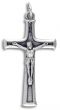  Silver Oxidized Textured Crucifix- 1 5/8 in. (Minimum quantity purchase is 1)