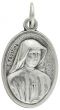  St Faustina Kowalska / Divine Mercy - Die-Cast Italian Silver Plated 1 inch    (Minimum quantity purchase is 3)