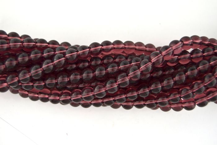 Purple Glass Beads, 8 mm round -60 beads   (Minimum quantity purchase is 1)