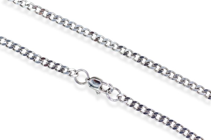 18" Stainless Steel Curb Chain with Lobster Clasp (Minimum qty. purchase is 1)