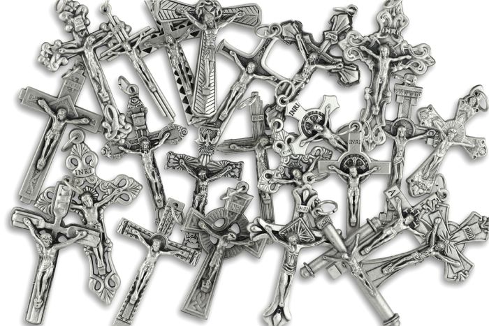 Mix and Match Rosary Crucifix Assortment - Made in Italy *    (Minimum quantity purchase is 6)