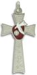  Two Color Enamel Accented Confirmation Cross 2 inch  (Minimum quantity purchase is 1)