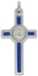 St Benedict Crucifix with Blue Enamel 1.6" - Made in Italy  * (Minimum quantity purchase is 1)