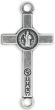 St Benedict Crucifix Our Father Bead - 1" Silver Oxidized, Made in Italy  *   (Minimum quantity purchase is 6)