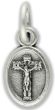 Our Lady of Perpetual Help & Crucifixion Medal - 1/2" Silver Oxidized, Made in Italy  (Minimum quantity purchase is 3)