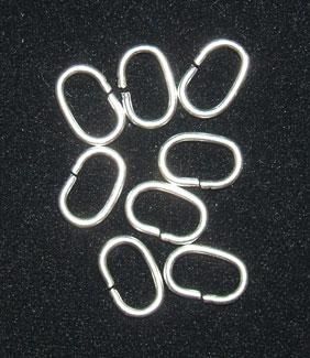 Jump Rings 8mm x 6mm - .8mm Thick - Pkg of 144    (Minimum quantity purchase is 1)