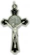   St. Benedict Flared Edge Crucifix,  - 3 1/8", .48 CM Thick - Black    