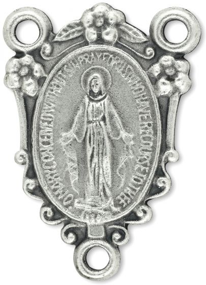  Ornate Oval Miraculous Medal Rosary Center    (Minimum quantity purchase is 2)
