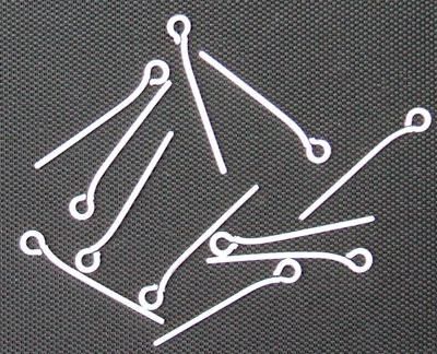  Heavy Duty Eye Pins 0.7 x 16 mm - Italian Silver Oxidized - 360 pcs *  (Minimum quantity purchase is 1)