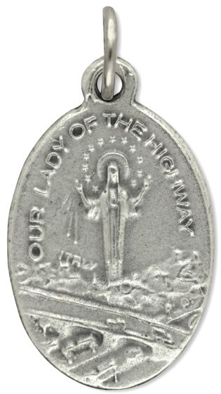  Our Lady of the Highway Medal - 7/8 " (Minimum quantity purchase is 3)