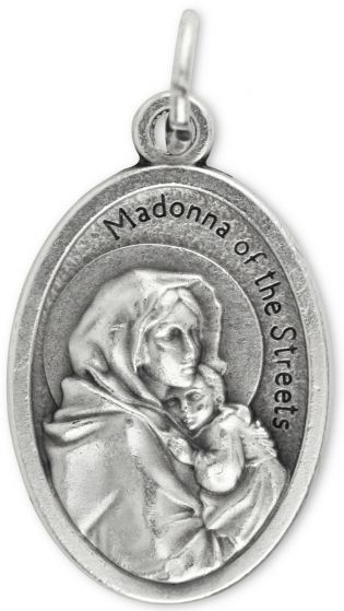  Madonna of the Streets Medal - 1"  (Minimum quantity purchase is 3)