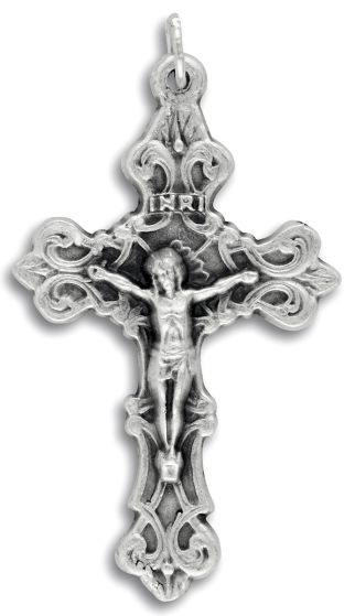   Ornate Fleur-de-Lis Crucifix 2 inch   (Minimum quantity purchase is 1)