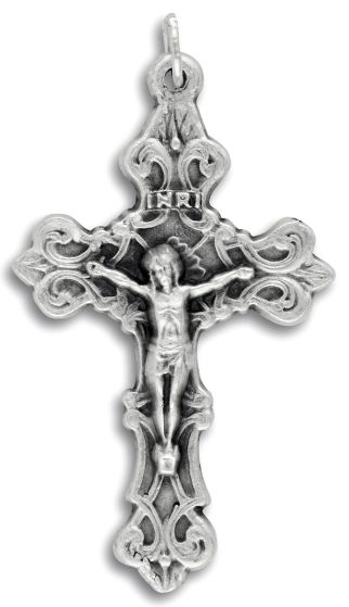   Ornate Fleur-de-Lis Crucifix 2 inch *   (Minimum quantity purchase is 3)