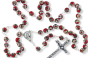  Red Cloisonne' Linked Rosary with 8mm Beads - 18"    