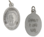  St Maximilian Kolbe / PRAY FOR US - Addiction Patron Saint Italian Silver OX 1 inch  (Minimum quantity purchase is 3)