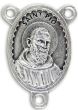 St Padre Pio Oval Centerpiece - Silver Ox, 1-1/8"   (Minimum quantity purchase is 2)