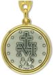 Miraculous Medal Key Chain - 3 1/4" Two Tone Round, Made in Italy * (Minimum quantity purchase is 1)